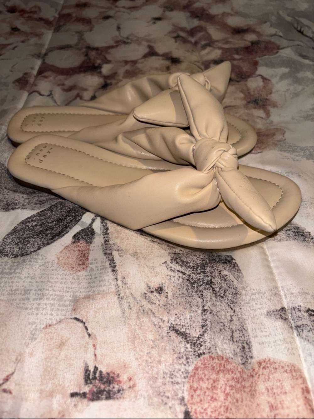 a new day Knotted Slide Sandals - Cream